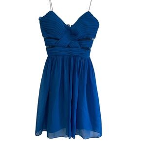 Hailey Logan By Adrianna Papell Blue Cut Out Prom Homecoming Dress